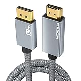 DisplayPort 1.4 auf HDMI 2.1 8K Kabel, DisplayPort auf HDMI Adapterkabel ,mit 8K@60Hz 4K@120Hz 144Hz 2K@240Hz, HDR, Dolby, HDCP 2.3, DSC 1.2 für TV, Projektor, Monitor, AMD NVIDIA Graphics (3M)