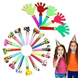 15 Stück Tröte Kindergeburtstag Spiele Mit 5 Klatschen, Trötren zum Anfeuern, Kinder Jubel Partytröten, Tröte Fan Fußball, Kindergeburtstag Luftrüssel, Lustige Spielzeuge klapper klatschen