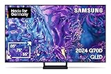 Samsung QLED 4K Q70D Fernseher 75 Zoll, Samsung TV mit AI Quantum Prozessor 4K, 4K AI Upscaling, Samsung Tizen OS, Motion Xcelerator 120 Hz, Smart TV, KI TV, GQ75Q70DATXZG, Deutsches Modell [2024]