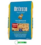 20x De Cecco Pasta Orecchiette Nr.91, 100% Italienisch Nudeln 500g pack + Beni Culinari Kostenloser Schlüsselanhänger