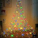 Christbaumbeleuchtung mit Ring, 400 LEDs Lichterkette Weihnachtsbaum mit 16 tränge 1.75m Tannenbaum lichterkette, Fairy Lights Christmas LED Tree für 150cm-240cm Baum Weihnachten/Party/Hochzeit,Bunt