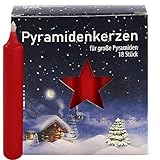 OLShop AG 6er Pack Ebersbacher Pyramidenkerzen groß, Rot (Ø x H) 17 x 105 mm 108 Stück