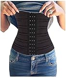 Gotoly Damen Taillenformer Formend Stark Korsett Bauchweg Body Shaper Atmungsaktiv Mieder Waist Training Cincher (Schwarz, Large)