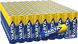 VARTA Batterien AA, 100 Stück, Industrial Pro, Alkaline Batterie, 1,5V, Vorratspack in umweltschonender Verpackung, Made in Germany [Exklusiv bei Amazon]