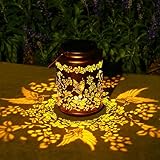 Geschenk Frauen - Kolibri Solarlaterne für Draußen mit Handle IP44 Wasserdicht Auto Ein/Aus Ideale Solar Laterne für Garten, Balkon, Tischdeko & Wege als Geschenke für Mama Oma Frauen