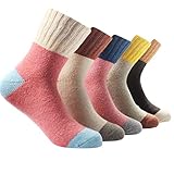 Generisch Socken paar Lady Bodensocken Socken 5 -lässige Frauen Winter warme Socken (Multicolor, One Size)