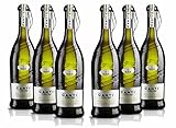 Canti - Prosecco D.O.C. Spritziger Extra trockener Wein 10,5%, italienische Glera-Rebsorte aus Veneto, fruchtiger und blumiger Geschmack, 6x750 ml