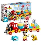 LEGO 10941 DUPLO Disney Mickys und Minnies Geburtstagszug, Spielzeugzug mit Kuchen und Ballons, Geschenk für Kleinkinder ab 2 Jahren