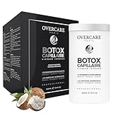 Overcare Professionelle Botox-Haarrekonstruktionsmaske – Ultrakonzentrierte sulfatfreie Keratinbehandlung – Hyaluronsäure – Glättungscreme 1000 ml (Kokosnuss)