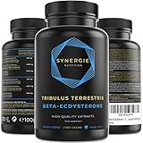 Beta Ecdysteron + Tribulus Terrestris Hochdosiert - Muskelaufbau Fitness Booster von Synergie Nutrition | 60 Tagesdosen | 95% Ecdysteron + 92% Saponinen