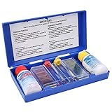Cocoarm PH und Chlor Wassertestkit für Pools Spas Whirlpools Tragbarer Wasserqualitätstester mit Kolorimetrischen Karten Pool Test Kit Chlor pH mit Pooltester und Flüssigreagenzien