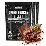 THE MEAT MAKERS – Original Dried Turkey Fillet 300g - Getrocknetes Putenfilet, Getrocknete Putenfleisch, Hoher Proteingehalt Fleisch Snack. Ideal für Sport, Picknicks, Unterwegs, im Büro