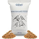 GiDeli Vogelfutter Winter 25kg - Streufutter für Wildvögel ganzjährig - Meisenfutter für Garten & Balkon mit Leinsamen reich an Omega-3, Calcium – ohne Zusatzstoffe