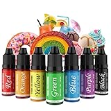 Lebensmittelfarbe - 7x12ml Farben Lebensmittelfarben Set für Kuchen Backen - Vibrant Lebensmittelfarbe für Kuchen Dekoration, DIY Schleim, Schleim machen