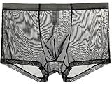 lclvld Herren Sexy Boxershorts Hosen Sheer Durchsichtig Unterhose Dessous Sexy Transparente Unterhose