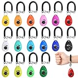 Hunde Clicker, Pet Training Profi Clicker, Hundetraining Klicker mit Handschlaufe, Haustier Training Clicker, Hunde Klicker Set mit Großem Knopf für Hunde Katzen Pferde, 16 Stück