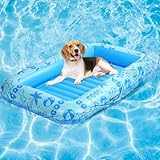 JellyArch Hundeschwimmer für Pool, aufblasbarer Hundepool für den Sommer, faltbar, Haustier-Pool, Floß, Welpenpool, Floß, aufblasbare trockene Hundeschwimmer für kleine, mittelgroße und große Hunde,