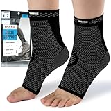 Sprunggelenkbandage [2 Pack], Knöchelbandage Kompressionssocken, Atmungsaktive Fußbandage für Damen und Herren, Für Verstauchte Knöchel, Achillessehne, Gelenkschmerzen, Sport -M