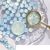 XuQiZZpp 100 x Siegelwachsperlen Wachssiegelperlen Achtecke Wachssiegelperlen für Umschlag Karte Einladung Weinpakete Versiegelung