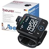 Beurer BC 54 Handgelenk-Blutdruckmessgerät mit App-Anbindung, Inflation-Technology, farbigem Risiko-Indikator und Arrhythmie-Erkennung, für Handgelenksumfänge von 13,5 - 21,5 cm, 1 Stück (1er Pack)