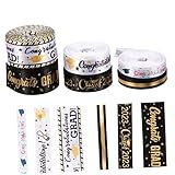 Lurrose 6 Rollen Schleife Verpackungsband präsentieren Polyesterbandrolle Abschlussband DIY Satinbänder Golddekor Geschenke Paketband Geschenkband Kuchen schmücken Kranz Kunsthandwerk