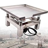 KHYTEBV Elektrischer Betonvibrationstisch, Kleiner Vibrationsprüfstand, Testblock, Vibrationsplattform, Edelstahl, 35 x 35 cm, Mini-Vibrationstisch