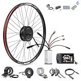 BAFANG 48V 500W Vorderrad G020 E-Bike Umbausatz 28 Zoll Nabenmotor Vorderradfelge-Brushless Frontmotor Electric Bike Conversion Kit mit EKD01 Support APP Display für City und Mountainbikes