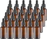 Lawei 30 Stück Pipettenflasche 20ml Braunglas Tropfflasche mit Glaspipette Braunglasflasche Apothekerflasche für Essential Öle Parfum Extrakte Liquid Dyes