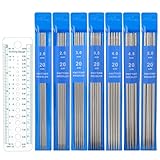 36 Stück Stricknadeln Set, Edelstahl Doppelspitzen 2 mm/2,5 mm/3 mm/3,5 mm/4 mm/4,5 mm/5 mm - 7 Größen, 35 Stück Aus Edelstahl Mit 1 Lineal