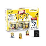 Funko Bitty Pop! Minions - Roller Skating Stuart 4PK - Roller Skating Stuart, Pajama Bob, Kung Fu Kevin und eine Überraschungs-Mini-Figur - 0.9 Inch (2.2 cm) - Minions 2 Sammlerstück