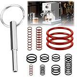 Ovalkopfschlüssel mit Schlüsselring, 51 Stück O-Ringe für Philips Saeco Kaffeevollautomaten, Stützventil für Jura/Krups Siziliana/AEG Kaffeevollautomaten