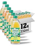 KOMBUCHERY® Mix mit 6 Sorten Raw Kombucha BIO | 12 x 330ml Glasflaschen | Fermentierter Tee mit lebenden Darm-Kulturen | Zuckerarm & Kalorienarm | Unpasteurisiert, Vegan, Nachhaltig, Testsieger