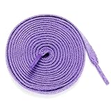 Rihoyoss Schnürsenkel für Sneaker, flache Schnürsenkel für Sneaker, 5/16 Zoll, 04 Hellviolett, 39' ( 100 CM )