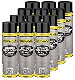 BREHMA 12x Bitumen Unterbodenschutz Black Edition 500ml Steinschlagschutz Spray schwarz