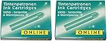Online 17224/24 Standard-Tintenpatronen, universelle Füller-Tinte, kompatibel mit allen gängigen Standard-Füllern, Ersatz-Patronen für Füllhalter und Rollerball, 6 Stück, Farbe türkis (Packung mit 2)