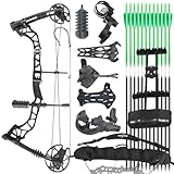 Poearcus 35-70 lbs Compoundbogen-Set Bogenschießen-Jagdbogen und Pfeil-Set Let-Off: 80% Professionelles Schießtraining IBO: 320