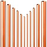 Kupferrohr Aussendurchmesser 12 mm Stangen Länge 50 cm 500 mm lang im Stück Wandstärke 1 mm gerades CU Rohr Leitung Hydraulik Gas Wasser Kälte Röhre Trinkwasser DVGW halbhart