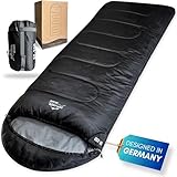 EXPLORER® EF-200 XXL Deckenschlafsack -18°C +3°C [400GSM] Schlafsack Gäste Decke 3-4 Jahreszeiten 220 x 80 cm Winter Erwachsene ideal für Outdoor, Camping, Trekking, Festival und Reisen PFC-frei