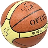 Lusum Optio Basketball aus Kunstleder für drinnen und draußen, Größe 6, langlebig, für alle Bedingungen, geeignet für alle Altersgruppen und Fähigkeiten