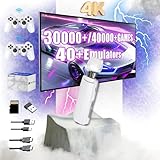 X2 MAX Retro Spielkonsole Spiel Stick,4K HDMI Ausgang Eingebaute 40000+ Spiele,40+ Emulatoren,Linux System,Plug-Play Arcade 3D Videospiel Konsolen mit kabellosem Controller,TV anschließen (128G)