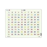 Larsen AR10 Zählen Lernen Puzzle – 100 Teile – Zahlen von 1–100 spielerisch Lernen – Lernspiel ab 5 Jahren – Buntes Zahlen-Puzzle – Boxless Tray & Rahmen – Made in Norway