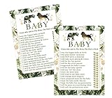 Tropical Mommy or Daddy Baby Shower Games Neutral (25 Pack) Lustiges Guess Who Gender Reveal Party Activity Cards Greenery and Gold Event Supply Boy or Girl Prince