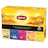 Lipton Tee Geschenkset 'Discovery Collection', mit 5 köstlichen Schwarztee-Varianten, 50 Pyramidbeutel