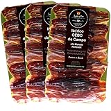 3x150g Iberico Schinken Reserva Cebo de Campo | +24 Monate gereift | Freilandhaltung | in Scheiben geschnitten | lagenweise durch Folie getrennt