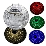Syfunlv Solar Schwimmende Poolbeleuchtung,LED Farbwechselnde Teichbeleuchtung,Pool Landschaftslichter,Gartendekoration Atmosphäre Licht,10cm,für Schwimmbad,Brunnen,Teich,Aquarium,Party (M,Mehrfarbig)