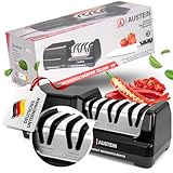 AUSTEIN® Diamant Messerschärfer elektrisch TG2202 - Der 3 Phasen Messerschleifer mit 15 Grad und magnetischem Spänekollektor