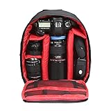 Andoer Kamerarucksack,DSLR Digital kameratasche Klein Spiegelreflex Fotorucksack Wasserdicht Kamera Rucksack Leicht multi funktionale Breathable Kamerataschen 33 * 26.5 * 12.5cm Rot