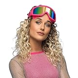 Boland - Skibrille für Kostüm und Party, stylische Brille für Festival, Karneval oder Apres Ski Mottoparty, Neonpink