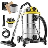 Monzana® Nass Trockensauger 30L 2200W + Steckdose GS-Zertifiziert 9m Bewegungsradius Industrie Staubsauger Edelstahl Nasssauger Waschsauger Blasfunktion