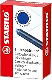 Tintenpatronen zum Nachfüllen - STABILO Refill - blau (löschbar) - 6er Pack